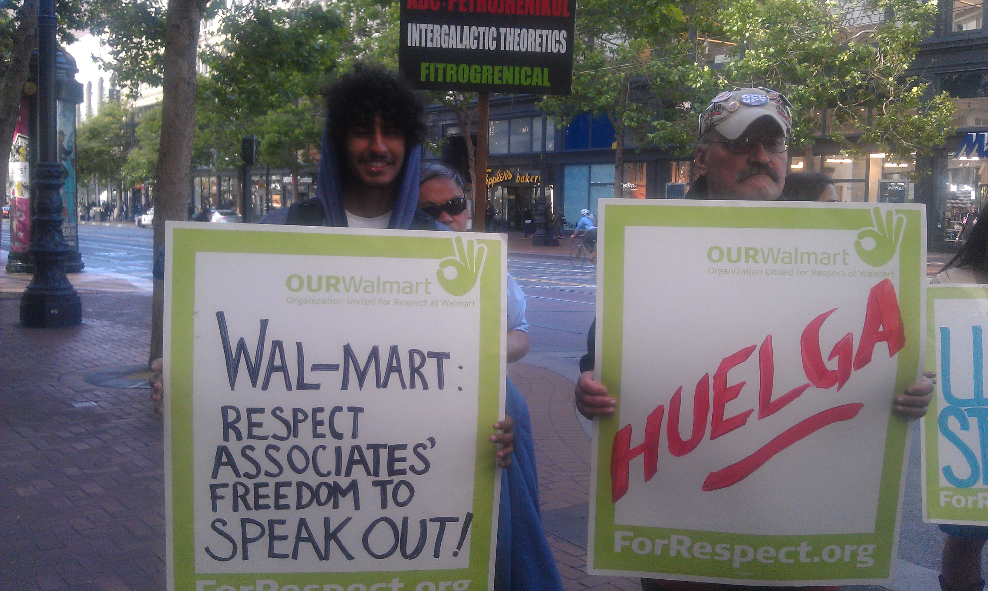 Wal-Mart workers strike, rally outside Marissa Mayer’s SF penthouse