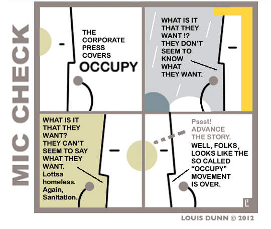 Louis Dunn: The corporate media covers  Occupy