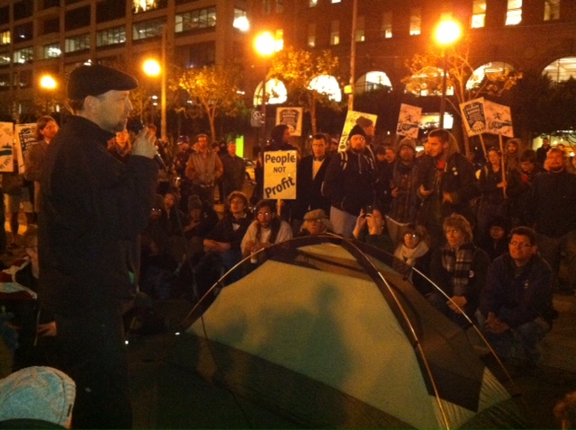 OccupySF retakes plaza to debate whether to keep it